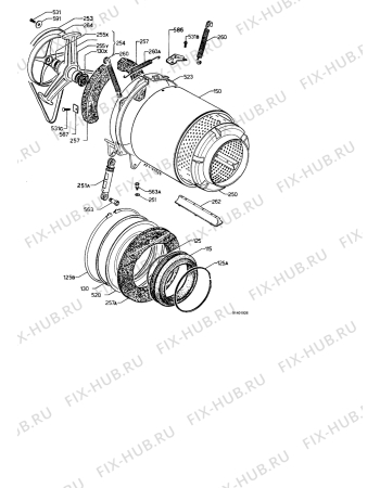 Взрыв-схема стиральной машины Electrolux EW1230I - Схема узла Drum